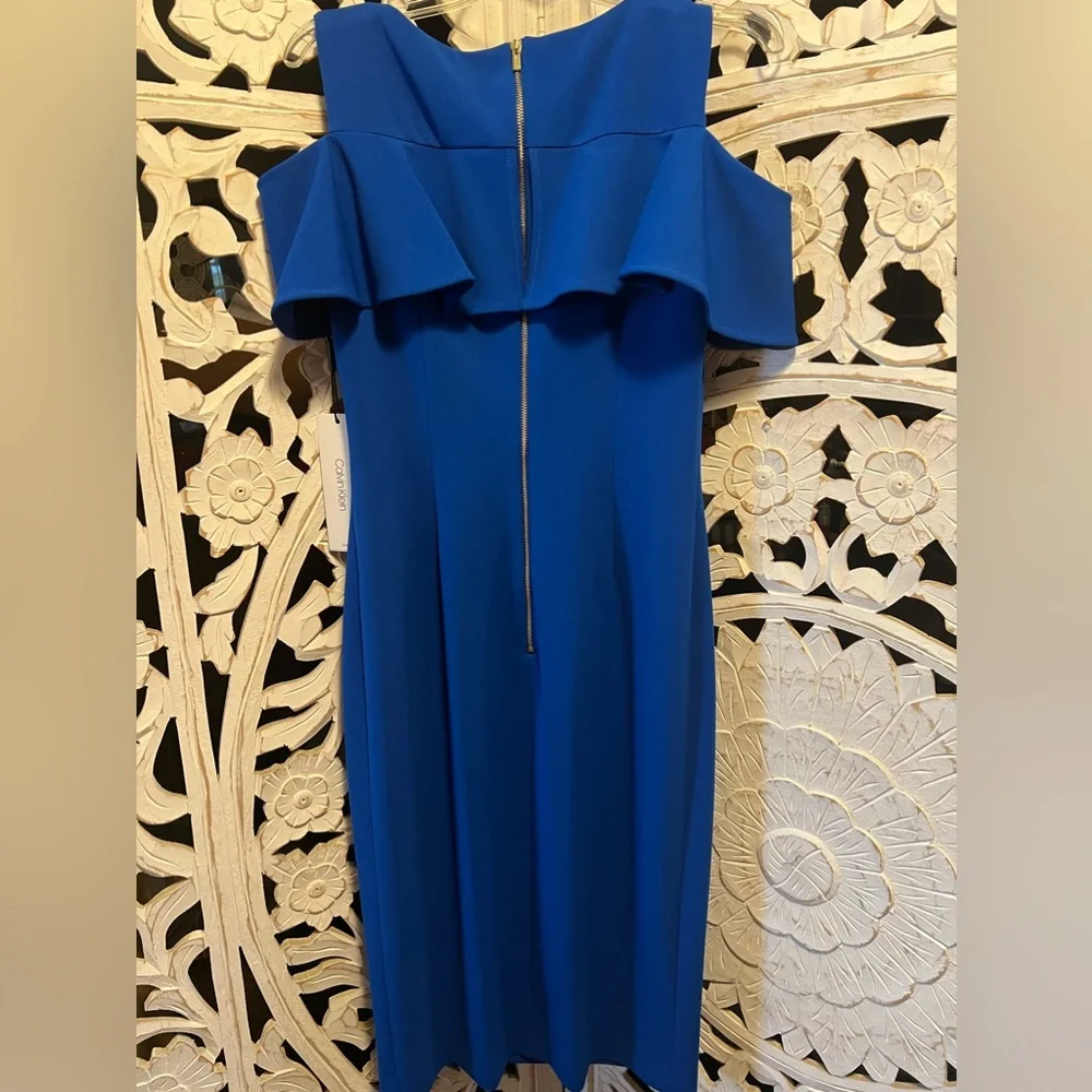 NWT Calvin Klein royal blue dress - Picture 5 of 6